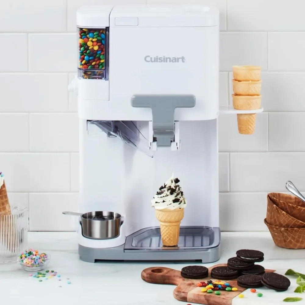 Description Picture 5 of itemSoft Serve Ice Cream Machine- Mix It In Ice Cream Maker for Frozen Yogurt, Sorbet, Gelato, Drinks 1.5 Quart, White