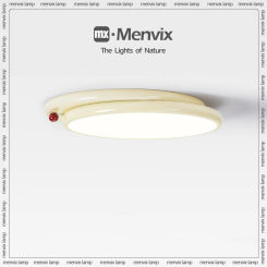 Nordic LED Ceiling Light Cream Iron Flying Saucer Lamps For Living Room Bedroom Study Room Hallway Indoors Decorative Luminaires