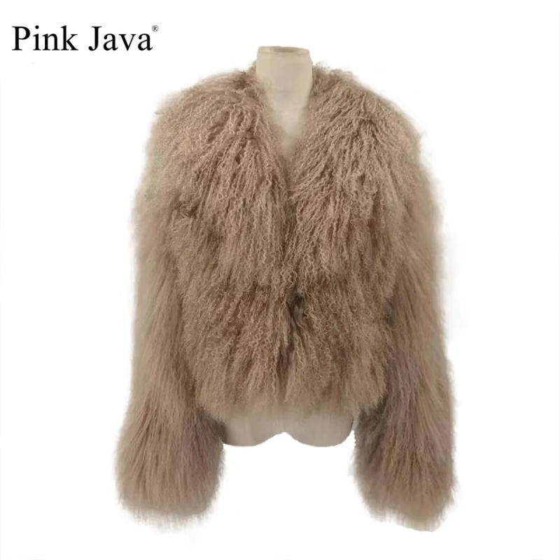Description Picture 4 of itemPINK JAVA QC23050-2 new arrival real  mongolia sheep fur jackets women winter fur coat wholesale hot sale
