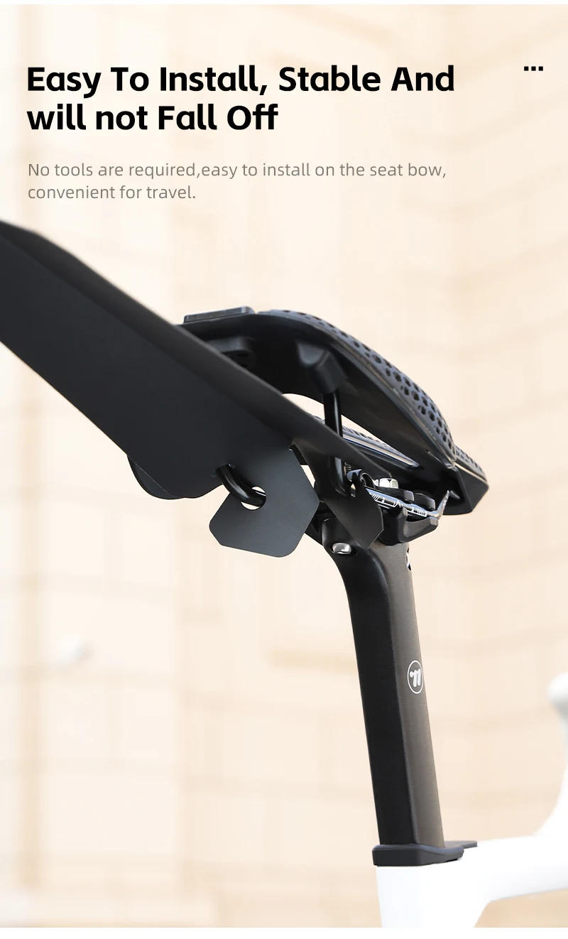 Description Picture 5 of itemWEST BIKING Ultralight Bicycle Fender Quick Removal MTB Road Bike Fender Rear Tire Universal Saddle Mudguard Cycling Accessories