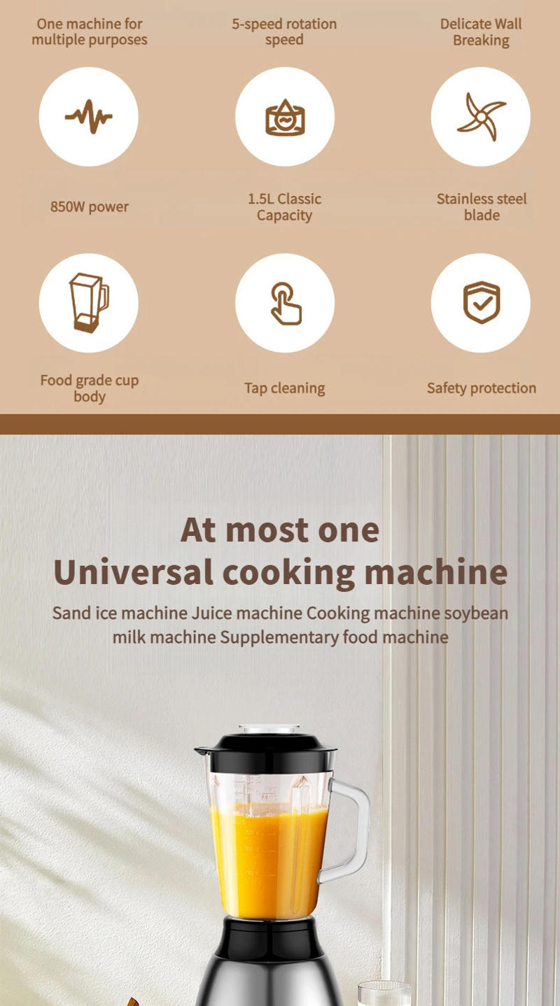 Description Picture 3 of item1.5L multifunctional wall breaking machine, double cup squeezing mixer, household portable electric fruit and vegetable juicer.