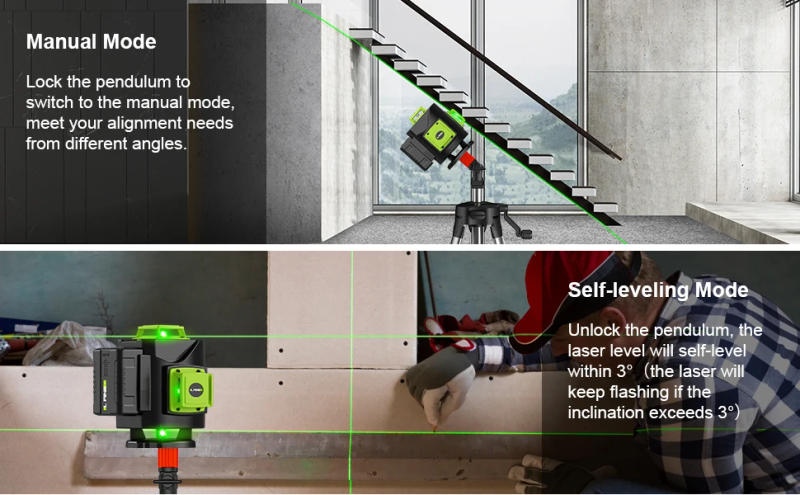 Description Picture 4 of itemLfine Nivel Laser 4D 16 Lines 360°Self-leveling Laser Levels with Tripod Horizontal And Vertical Professional Laser Level Tool