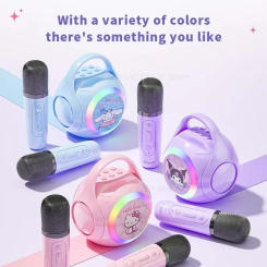 Sanrio Bluetooth Speakers ML02 Karaoke Machine Portable Speakers Bluetooth with Mic LED Light Machine Home Family Singing Gift