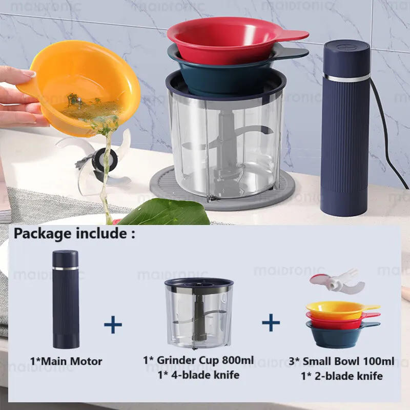 Description Picture 5 of itemElectric Chopper Household Small Meat Grinder Food Mixer Food Processor Multi-function Seasoning Machine Garlic Pounder