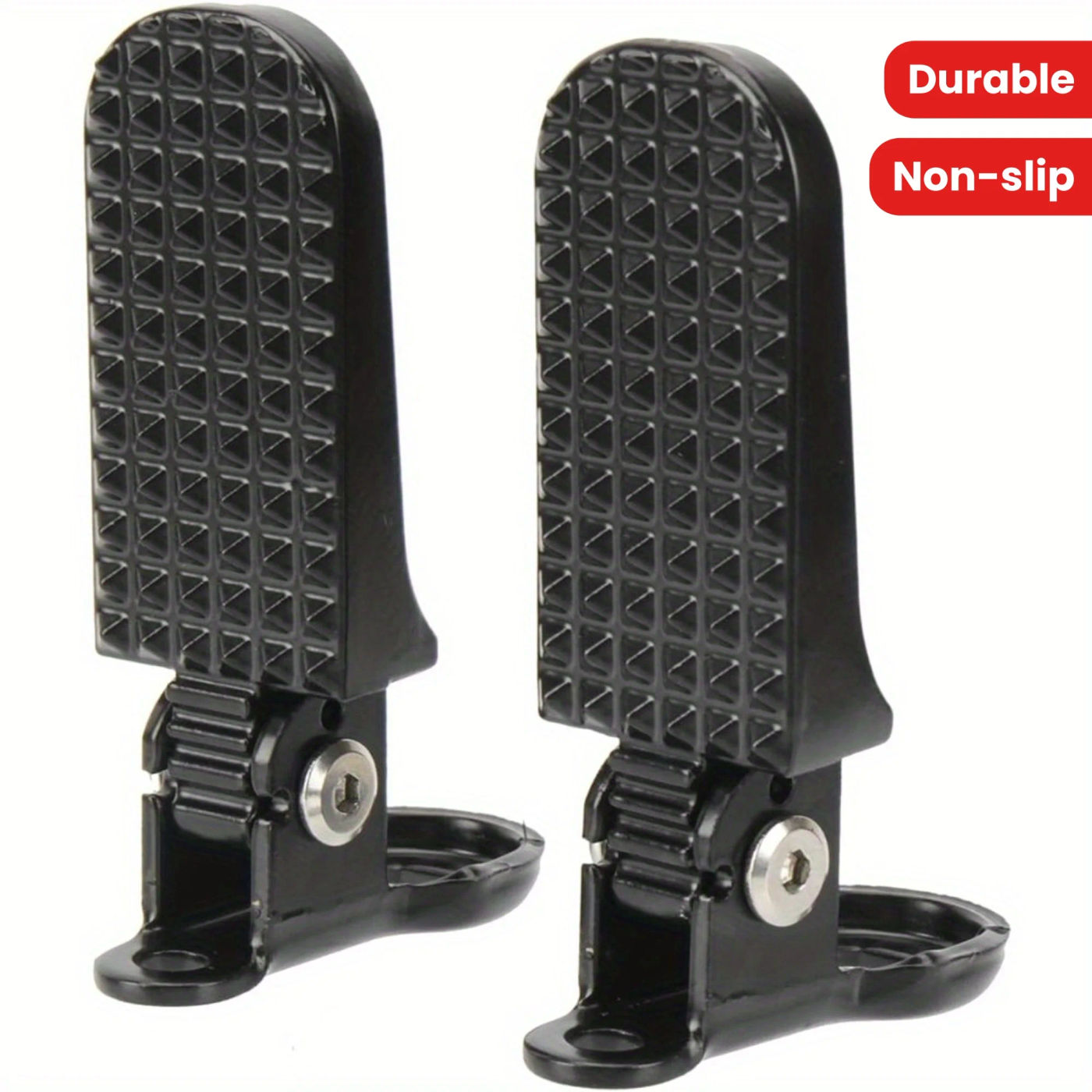 Description Picture 3 of item1 Pair of Quick-Release Aluminum Alloy Bicycle Pedals - Anti-Slip Folding Rear Footrest with Durable Iron Bracket