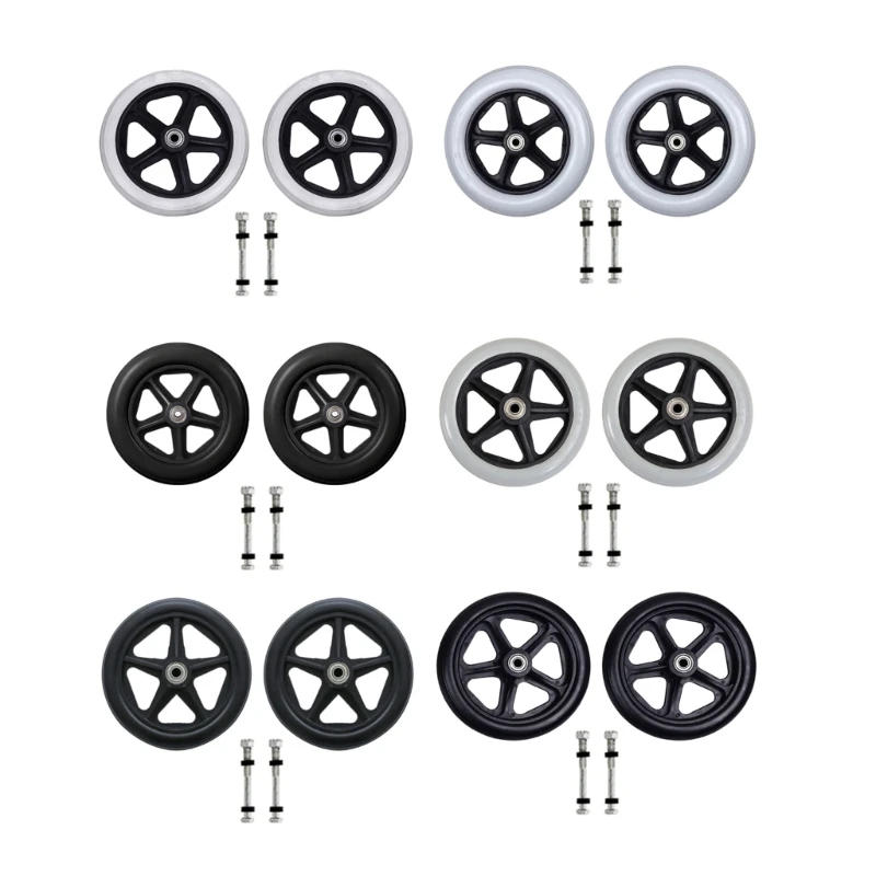 Description Picture 3 of item2Pcs Front Caster Solid Tire Wheel for Electric & Manual Wheelchairs DropShipping