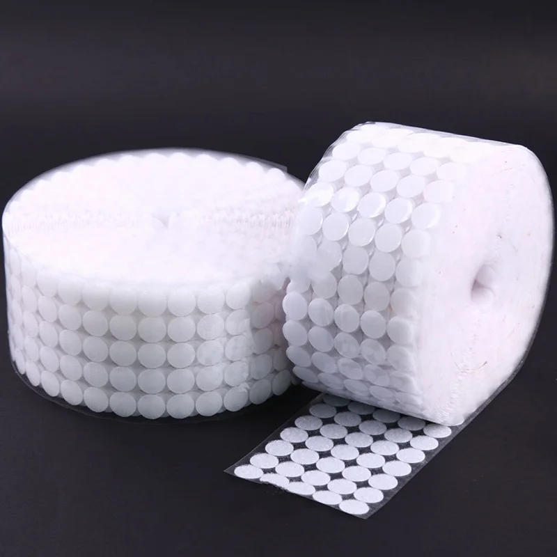 Description Picture 3 of item1000 Pairs Self Adhesive Fastener Tape Dots 10/15/20mm Disc Adhesive Strong Glue Magic Sticker Round Fastener Hook and Loop Tape