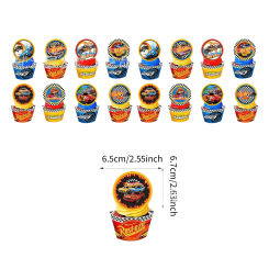 Hot Wheels Car Cake Topper Race Car Happy Birthday Party Supplies for Boys Gifts Baby Shower Party Favors Table Decoration