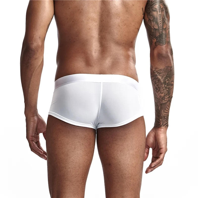 Description Picture 6 of itemSexy Ultra-thin Ice Silk Material Men's Underwear Fashion Solid Color Boxer Briefs Summer Cool and Breathable Male Trunks