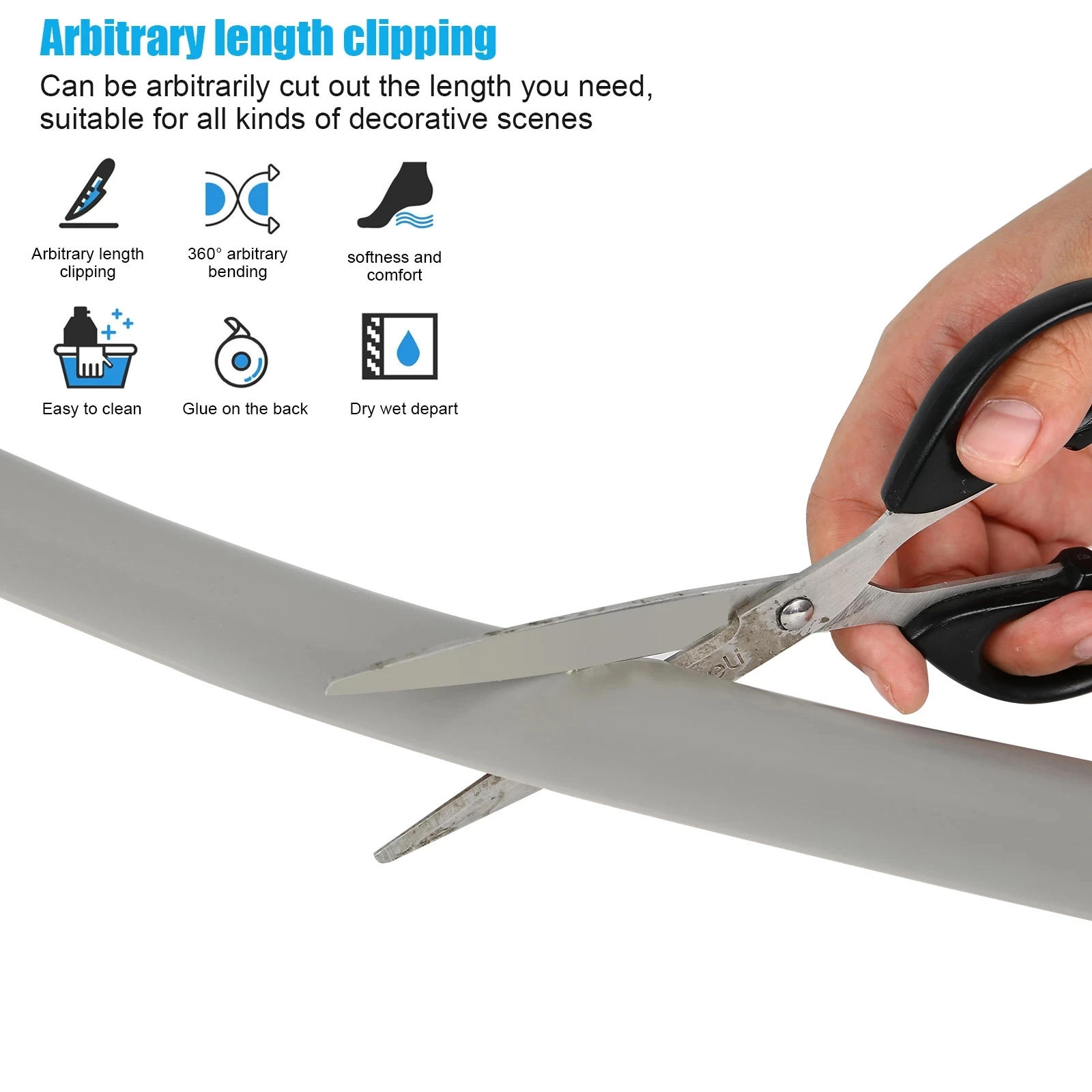 Description Picture 6 of itemPVC Self-adhesive Protective Floor Mat Flat Button Strip Strips Fit 3~10mm Flooring Threshold Seam Edge Trim Home Decoration