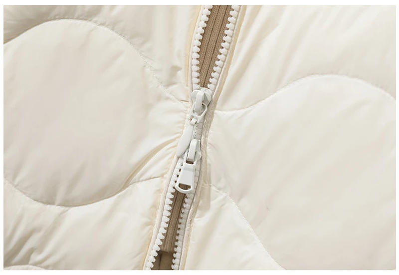 Description Picture 6 of itemNewLightweight Down Jacket Women Over Knee Enlarge Hooded Cultivate Oneself Show Off Weight Keep Warm White Duck Down Jacket