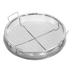 Stainless Steel Air Fryer Basket Barbecue Grill Holder Dehydrator Racks for Grill Fries Bacon Chicken Oven Press Cooker 20CC