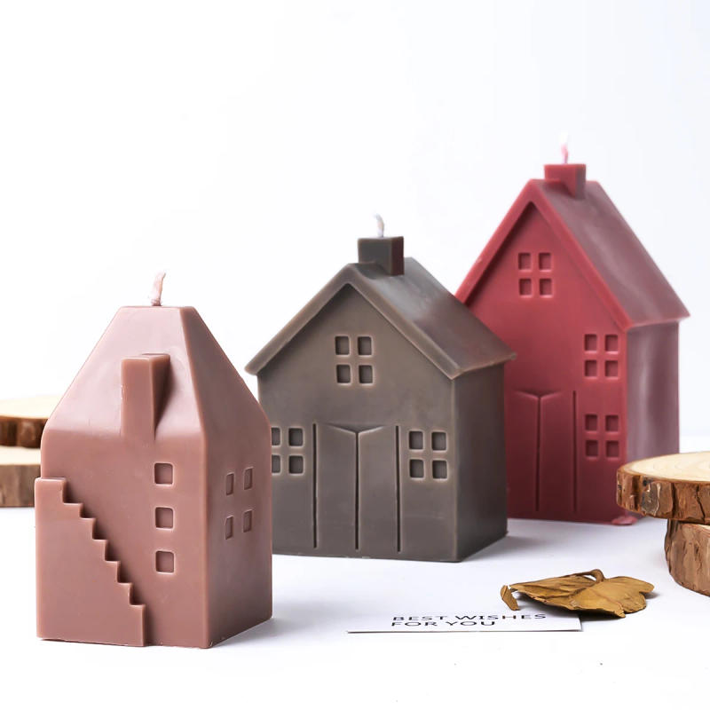 Description Picture 6 of itemConcrete House Silicone Mold DIY Stereoscopic House Candle Soap Ornaments Craft Mould Creative 3D Villa Wooden House Resin Mould