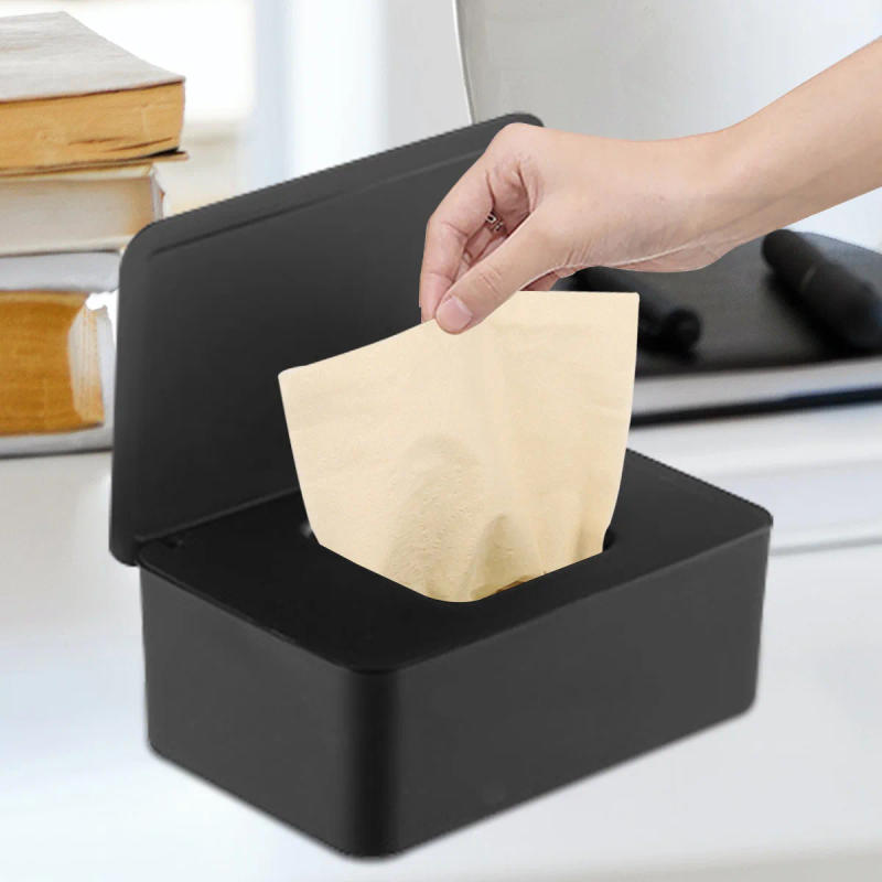 Description Picture 6 of itemWet Tissue Box Dustproof Wipes Dispenser Portable Tissue Box Storage Box with Lid For Car Home Office Desktop Organizer Hot Sale