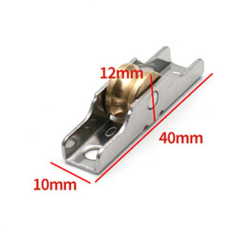 Description Picture 5 of item7/7.5/10/12mm Old-Fashioned Sliding Door Roller Cabinet Copper Caster Wheel Pulley Runners For Wardrobe Furniture Hardwar