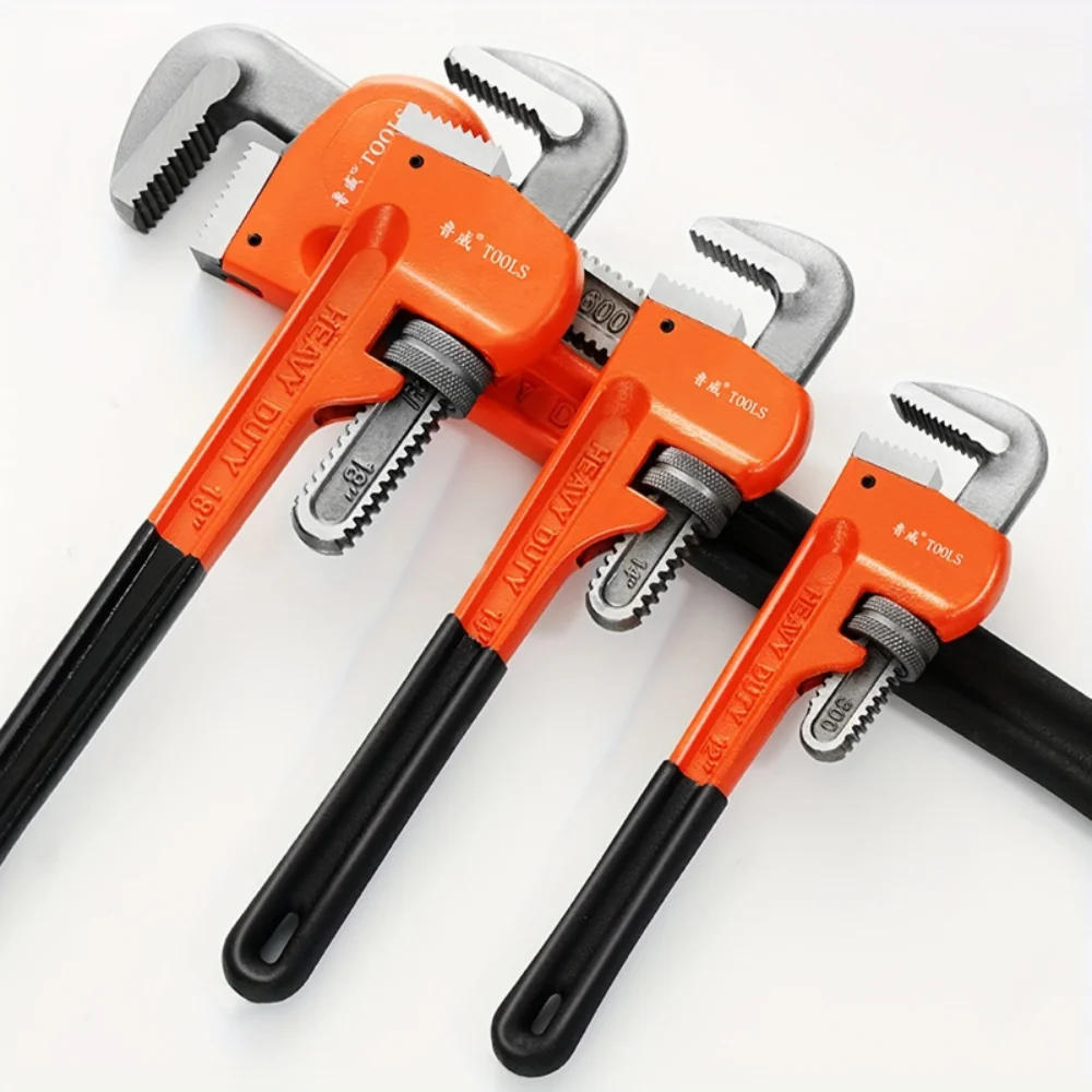Description Picture 2 of itemAdjustable Pipe Wrench Faucet Tube Key Universal Plumbing Tap Heavy Duty Pliers Clamp Spanner Plumber Tools