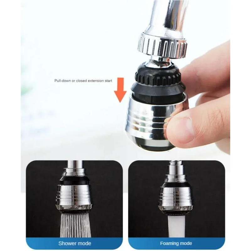 Description Picture 6 of itemKitchen Water Faucet Bubbler Water Saving High Pressure Filter Tap 360 Rotate Shower Head Filter Nozzle Bathroom Accessories