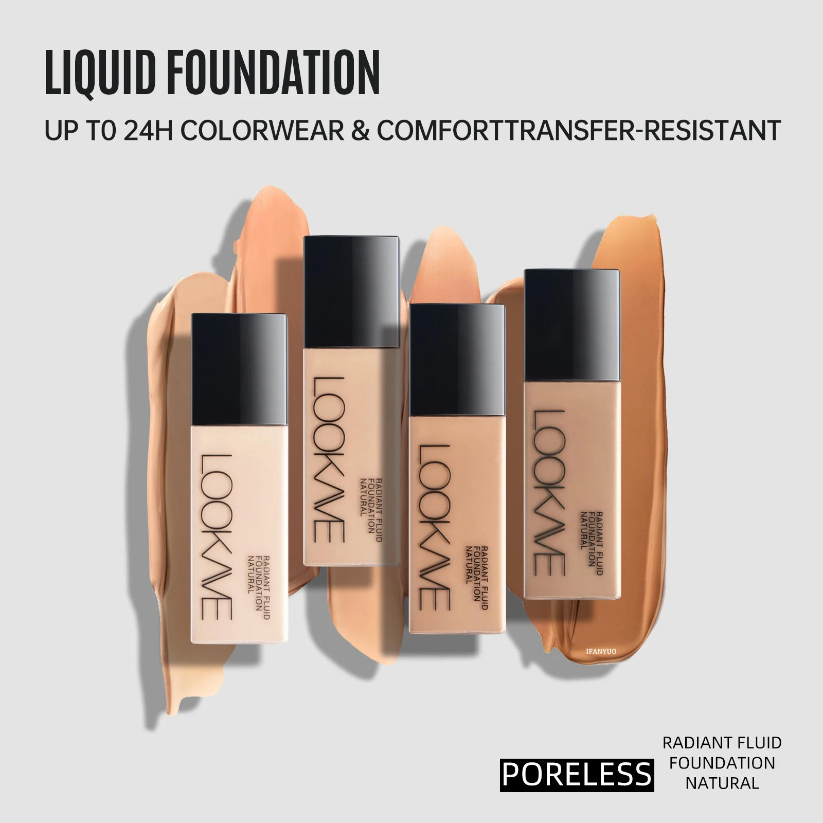 Description Picture 6 of item21g Liquid Foundation Long Lasting Full Coverage Matte Moisturizing Eveness Dark Beige Concealer Cream Base Makeup Cosmetics