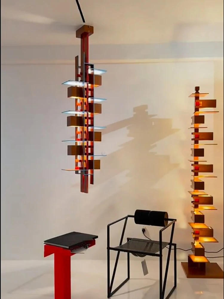 Description Picture 3 of itemJapanese Solid Wood Pendant Light Frank Lloyd Wright Taliesin Ceiling Lamp for Villa Living Room Dining Room Art Chandelier