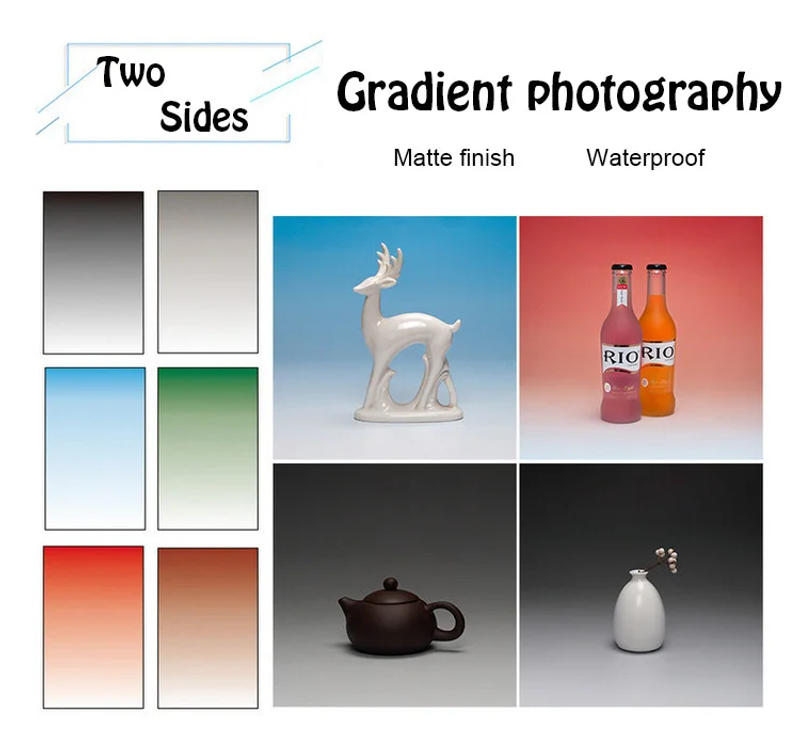 Description Picture 2 of itemAdvanced Color Gradients Photo Studio Photography Background Board Backdrops Still life Commercial Products Shooting Accessories