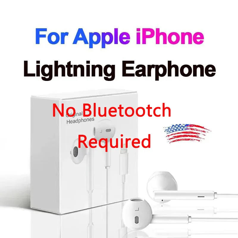 Description Picture 2 of itemLightning Earphones For Apple iPhone 14 Pro Max Headphones 13 12 11 Mini X XS 6 7 8 Plus Wired Call Earbud No Bluetooth Required