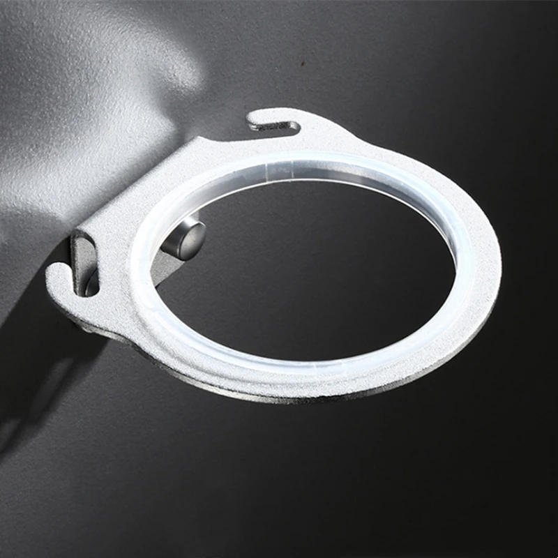 Description Picture 4 of itemSpace Aluminum Wall Mounted Hair Dryer Holder Rack Hanger Home Bathroom Hairdryer Storage Shelf Organizer Hanging Rack 8cm