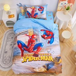 Spider Man Duvet Cover Set,Bedding Set, Soft Microfiber Decorative Comforter Quilt Cover with Zipper 3D Printed Bed Cover