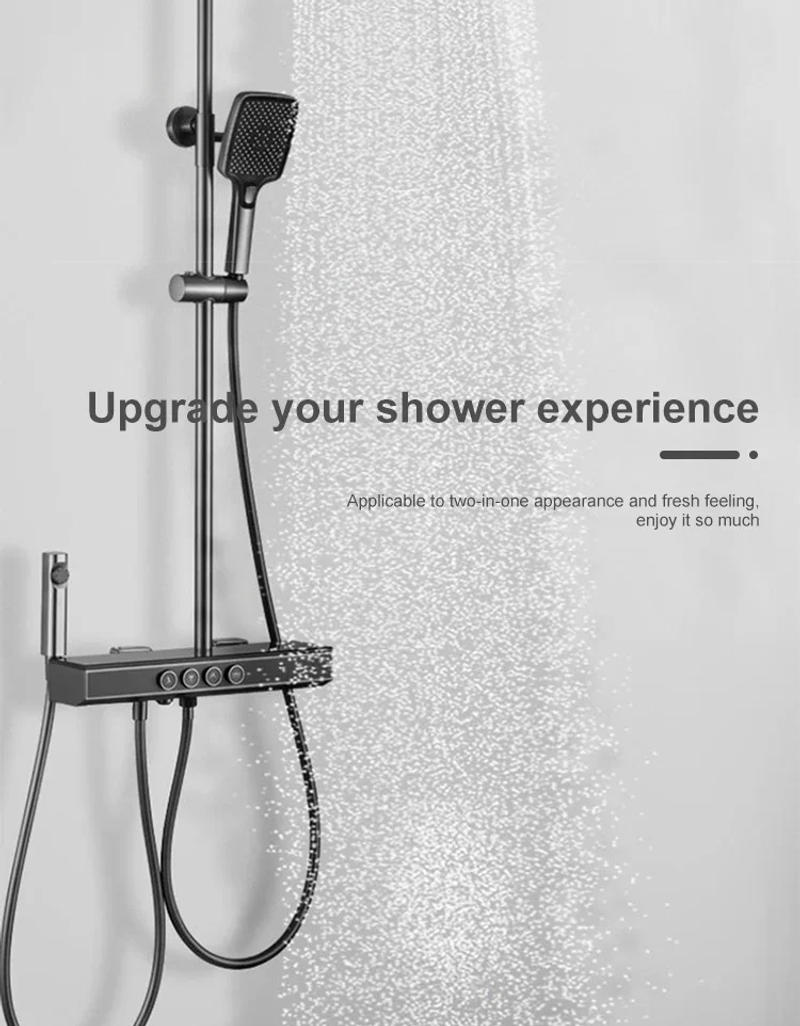Description Picture 5 of itemConstant Temperature Digital Shower System Intelligent Bathroom Temperature Display Shower Faucet Set Bathroom Shower Set