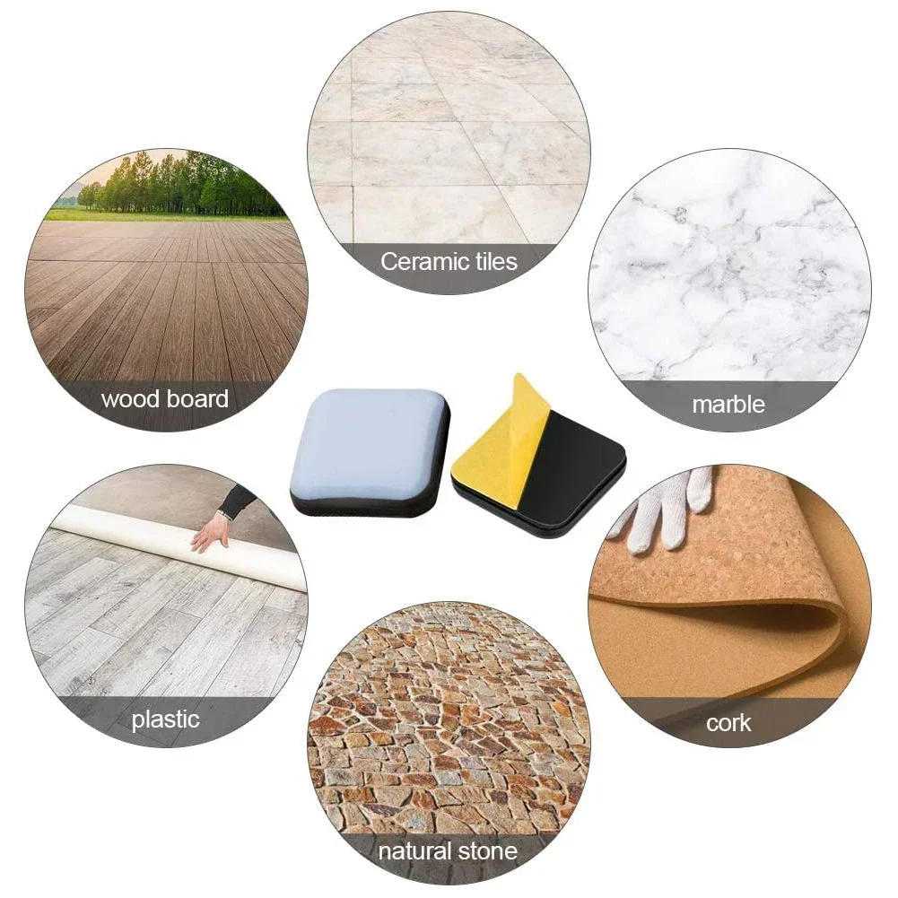 Description Picture 5 of item20pcs Square PTFE Furniture Gliders Self Adhesive Magic Sliders Floor Chair Sofa Mat Slider Pad Furniture Table Base Protectors