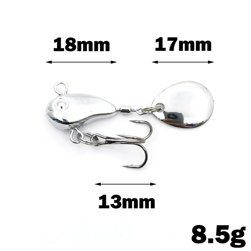 Description Picture 4 of itemOUTKIT Metal Mini VIB With Spoon Fishing Lure 8.5g Winter Ice Fishing Tackle Pin Crankbait Vibration Spinner Sinking Bait