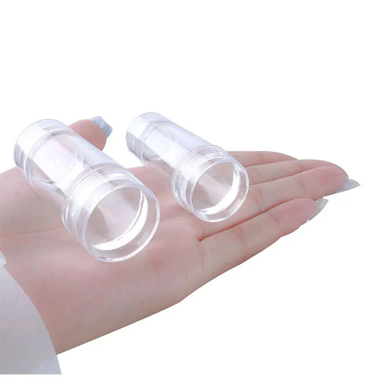 Description Picture 6 of itemDouble Head Nail Clear Silicone Seal UV Gel Transfer Template Transparent Stamps French Nails Tools Manicure Accessories