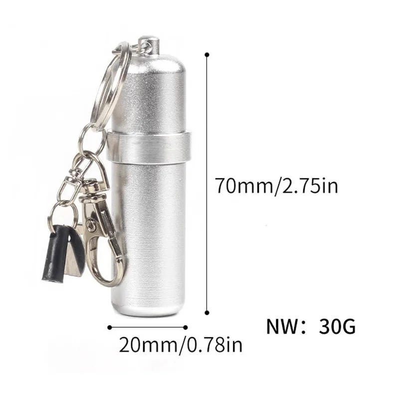 Description Picture 3 of itemMetal Fuel Canister Portable 1pcs Kerosene Oil Fluid Can With Key Chain Mini smll Lighters Fuel Pot travel Smoking Accessories