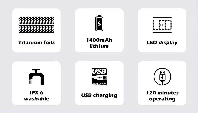 Description Picture 4 of itemVGR Shaver Professional Reciprocating Household Functional  USB Rechargeable Full body Waterproof Dual Electric Shaver  V-362