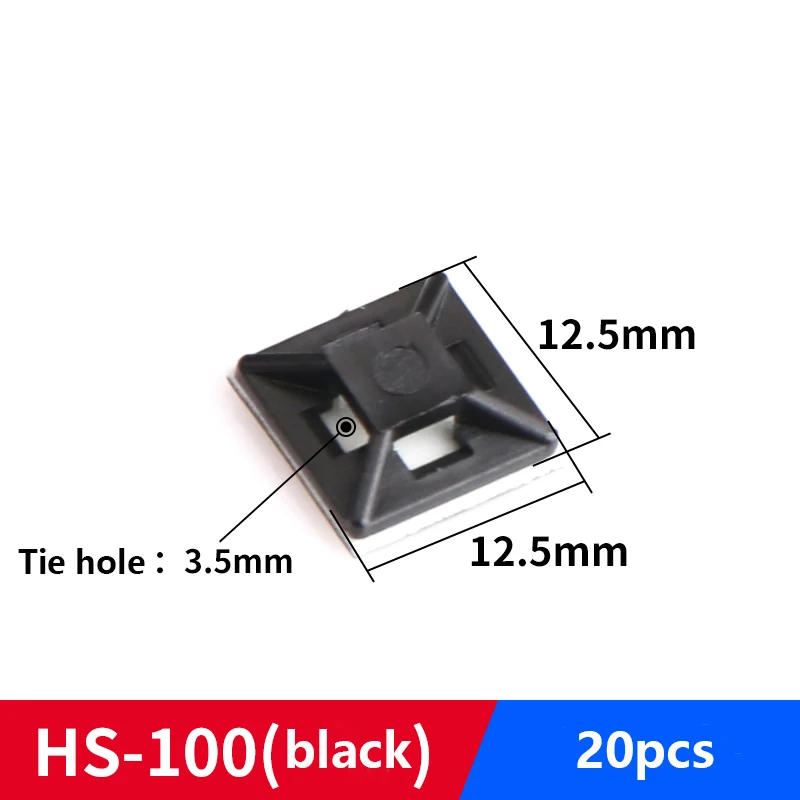 Description Picture 3 of itemCable Tie Bases Mount Wire Removable Self Adhesive Wall Holder Car Fixing Seat Clamps Suction Positioning Sucker