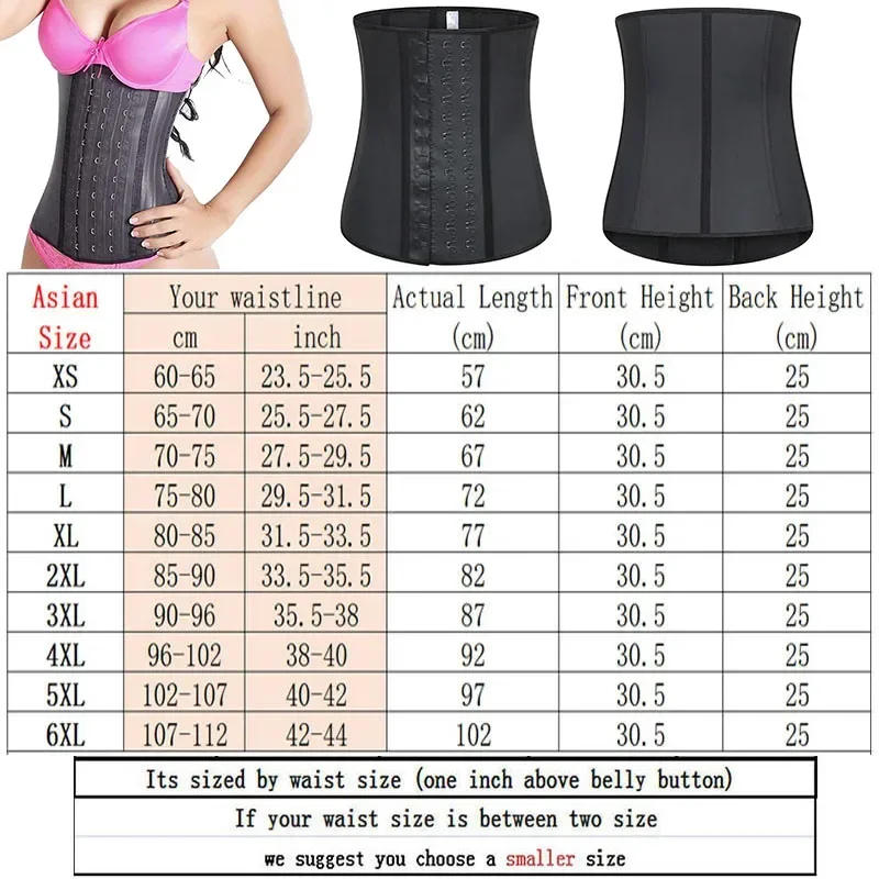 Description Picture 5 of itemWomen Latex Rubber Waist Trainer Cincher Corset Slimming Belt Modeling Strap Body Shaper Shapewear Underwear Tummy Control Belly