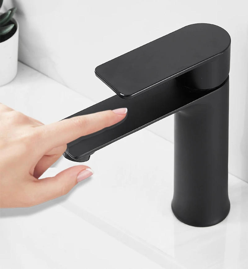 Description Picture 4 of itemBlack Basin Faucet Bathroom Washbasin Sink Water Mixer Tap Hot Cold Water Basin Sink Tap kitchen Deck Mounted Faucet accessories