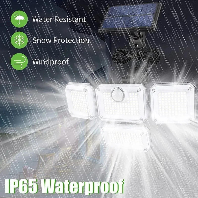 Description Picture 4 of itemWaterproof Solar Powered 333 LED Flood Light Outdoor Motion Sensor Security Street Lamp Sconce Spotlights for Garden Decoration