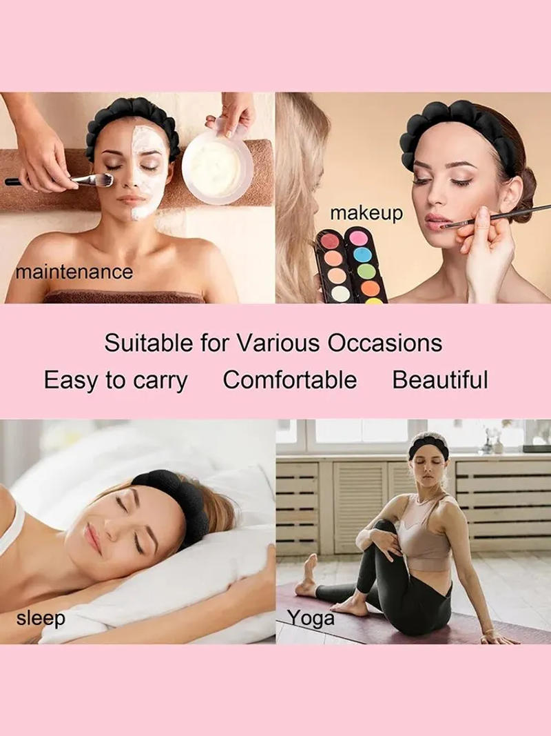 Description Picture 5 of itemHair Band Wash Face Shower Cloud Sponge Hair Band Makeup Removal Band Hair Bubble Soft Headband Popular in Europe and America