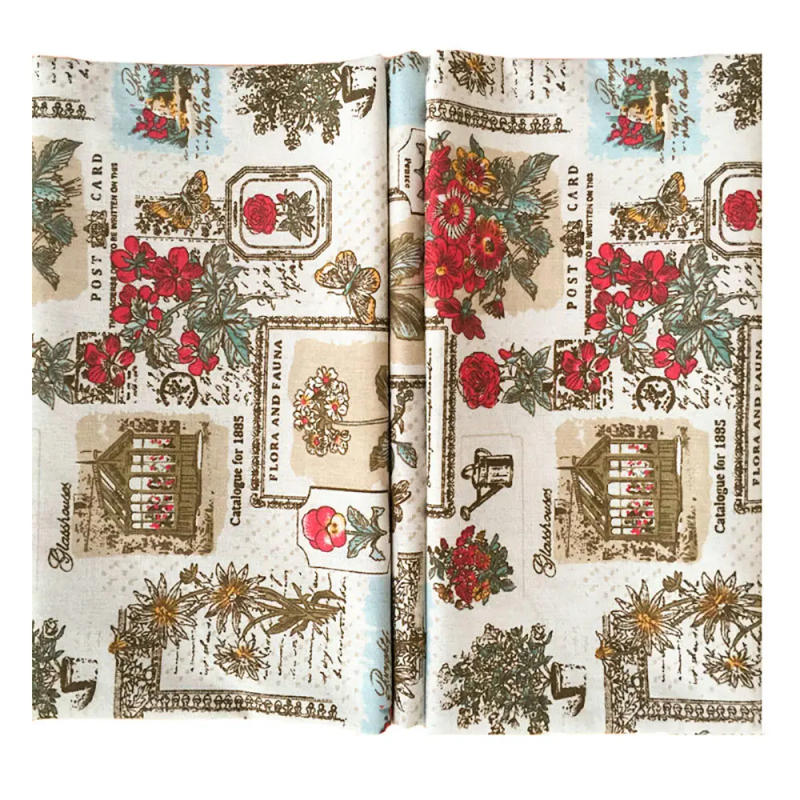 Description Picture 5 of item45x145CM Retro Vintage Eiffel Tower Cartoon Printing Pattern Natural Cotton Linen Blend Fabric for DIY Sewing Craft Upholstery