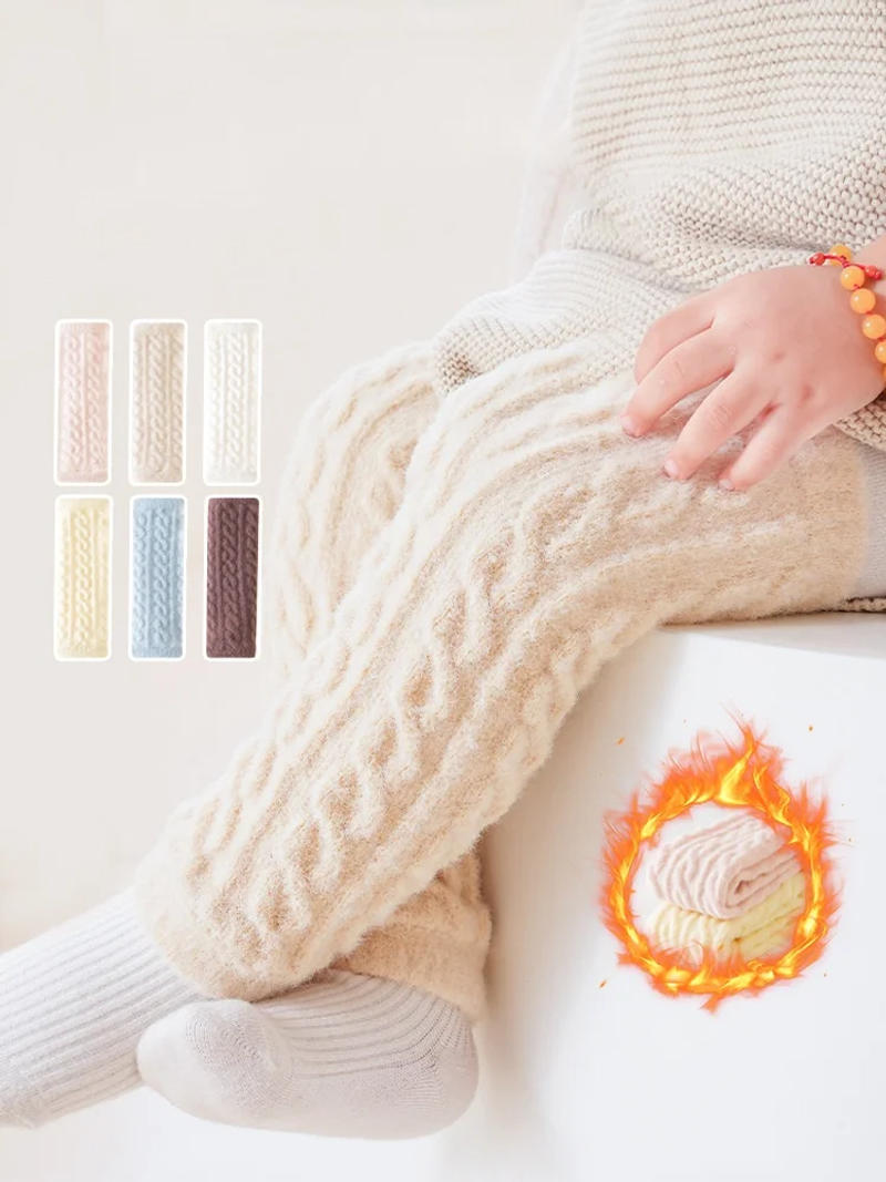 Description Picture 2 of itemWinter New Baby Leg Warmers Thickened Children's Warm Knee Pads Infants Fashion Knitted Foot Cover Girls Warmming Accessories