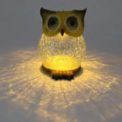 LED Owl Shaped Solar Light Outdoor Porch Energy-Saving Low-maintenance Solar Light Indoor for Garden Evenly Iluminated garden