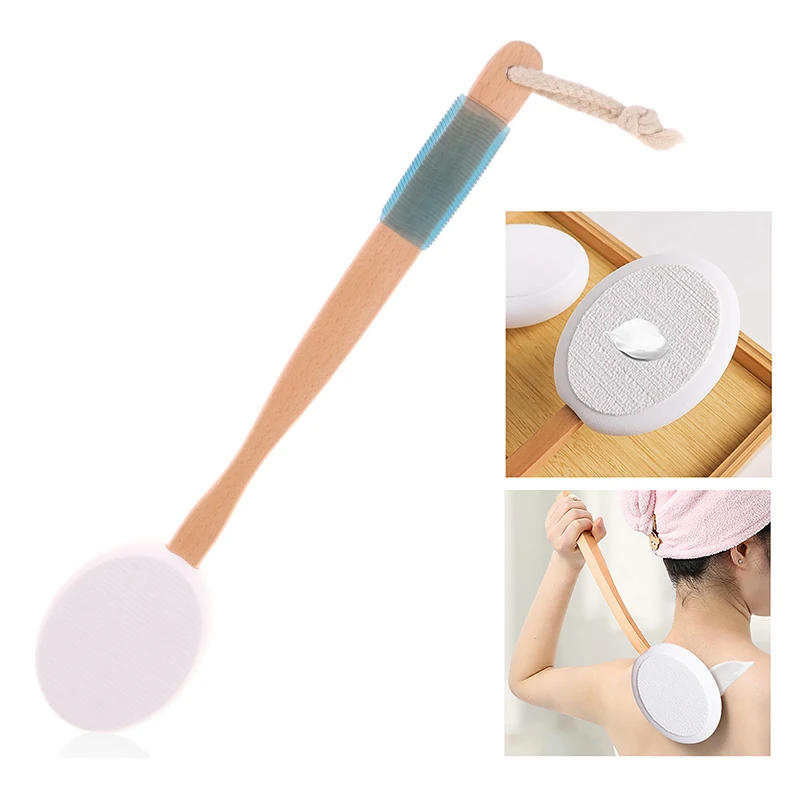 Description Picture 4 of itemMulti-Function Lotion Sunscreen Ointment Applicator Silicone Long Handle Body Cleaner Shower Brush Sunscreen Back Applicator