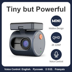 2K Dash Camera DVR KAWA MINI 3 Tiny Dash Cam Video Recorder Emergency Voice Control Night Vision WiFi APP Monitor dashcam
