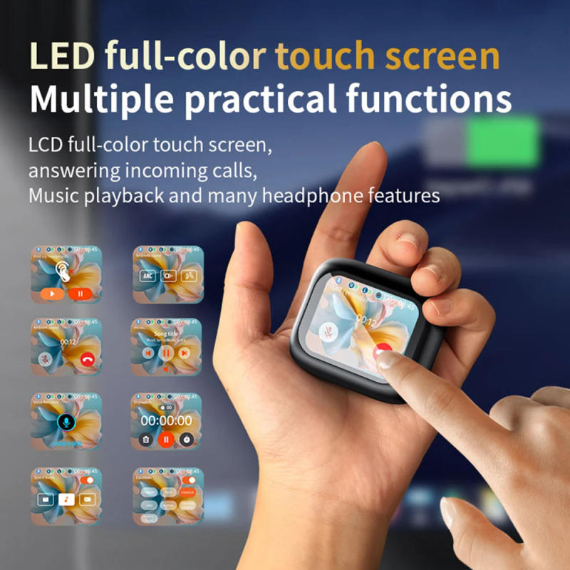 Description Picture 4 of itemNew Full Touch Screen Headphones ANC Bluetooth 5.4 Noise Cancelling Earphones HiFi Stereo Wireless In-Ear ENC Earbuds With Mic