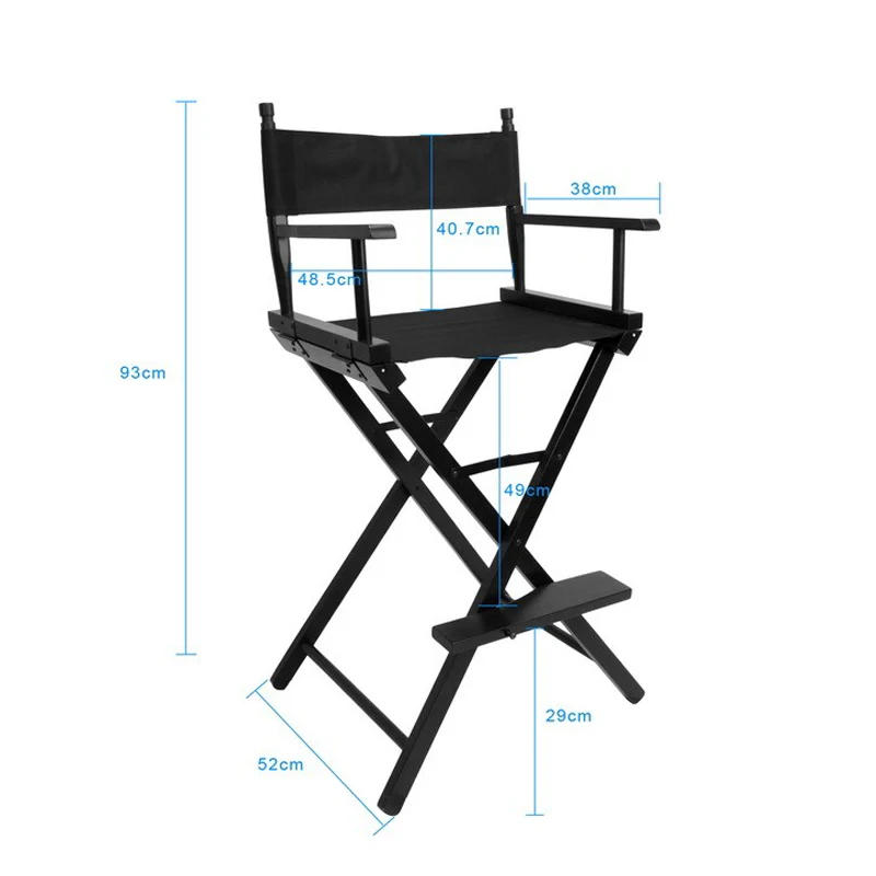 Description Picture 5 of itemSelens Newest Folding Portable Solid Wood Director Chair Equipment Canvas Makeup Chair Photo Studio Kits Photography Props