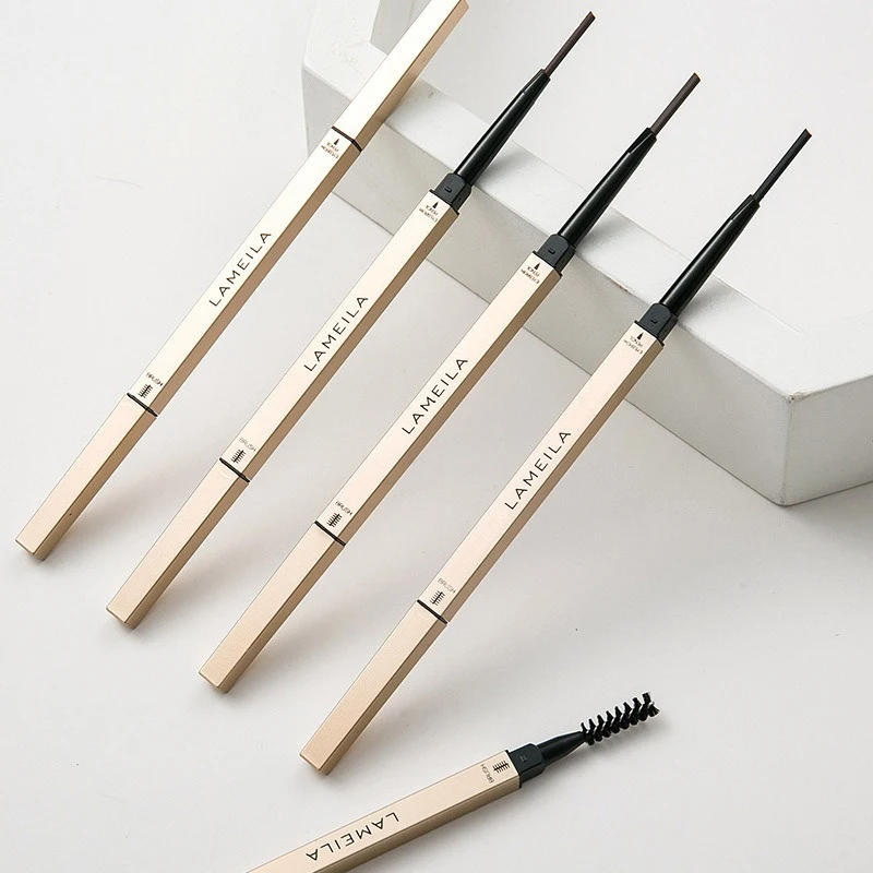 Description Picture 5 of item5 Color Waterproof Matte Eyebrow Pen Makeup Double Head Long Lasting Brown Non-Smudged Eye Brow Pencil Tint with Brush Cosmetics