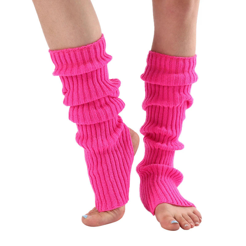 Description Picture 3 of itemLong Leg Warmer Womens Men 80s Party Ribbed Knit Dance Sports Leg Warmer Thigh Leg Warmers Set