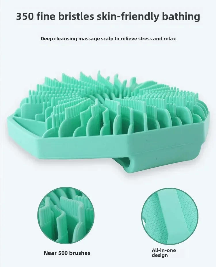 Description Picture 5 of itemAmazon Best Seller Bath Towel Scrubber Massage Bath Brush Exfoliating Silicone Shower Brush Back Scrubber Mud Removal Tool
