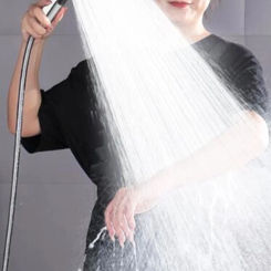 New 135mm Big Panel 6 Modes Pressure Boost Shower Head Water Saving Spray Massage Shower Faucet Hose Set Bathroom Accessories