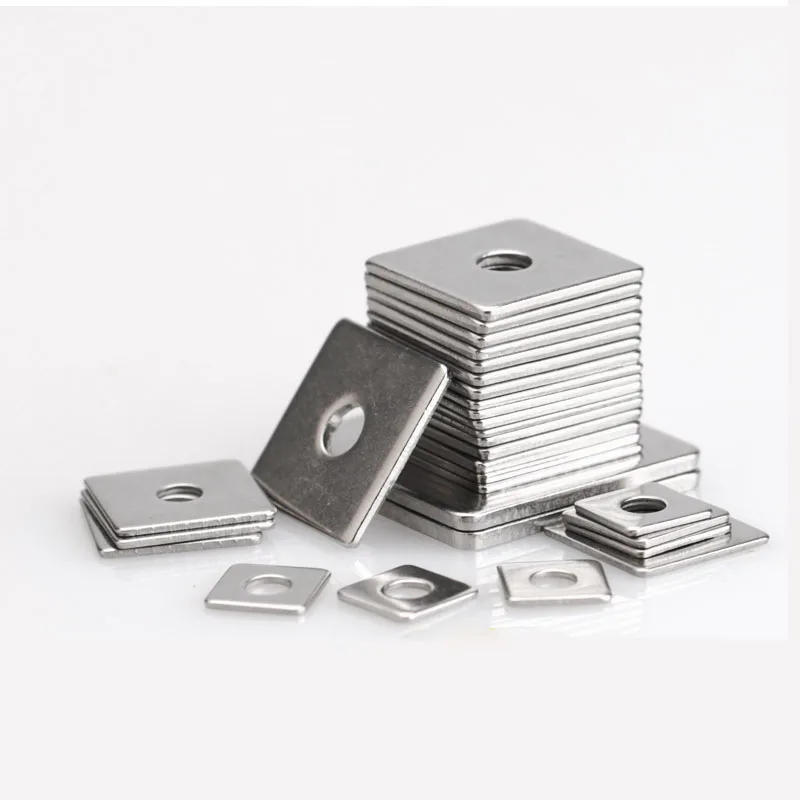 Description Picture 2 of item1Pcs Square Flat Pad Washers 304 Stainless Steel Flat Pad Spacer Gasket Surface Galvanizing M8 M10 M12 M14 M16
